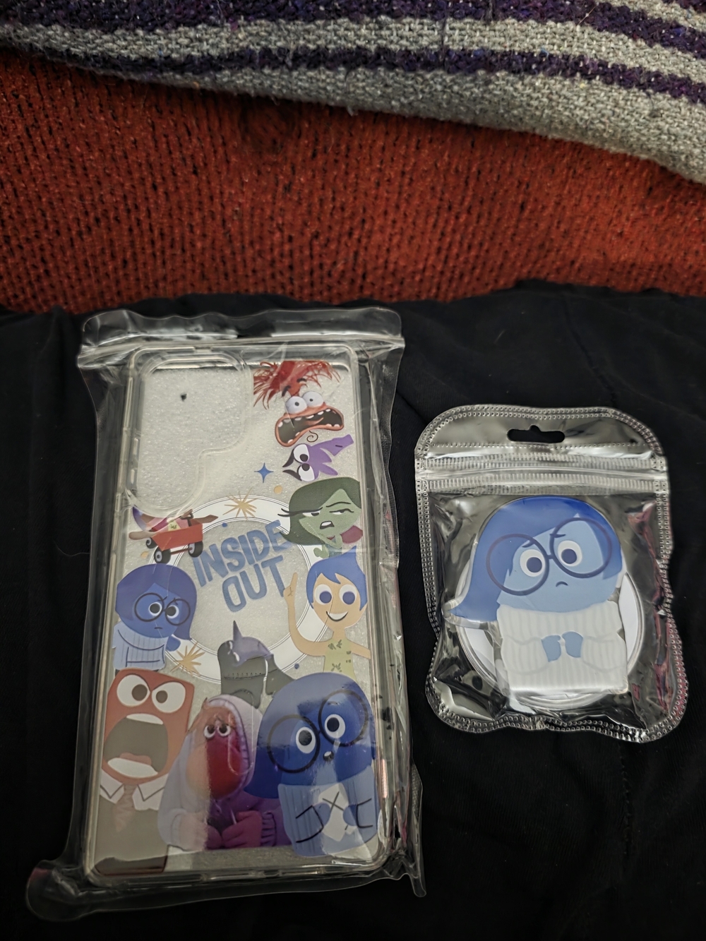 Inside Out Sadness & Friends Phone Case W/ Popsocket Accessorie - S25 Ultra